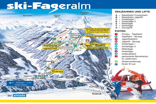 Pistenplan Fageralm Forstau