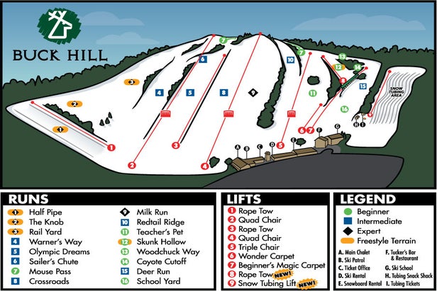 Pistenplan Buck Hill