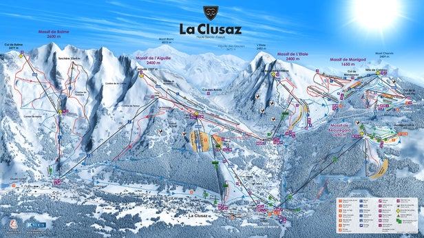 La Clusaz Mapa sjezdovek