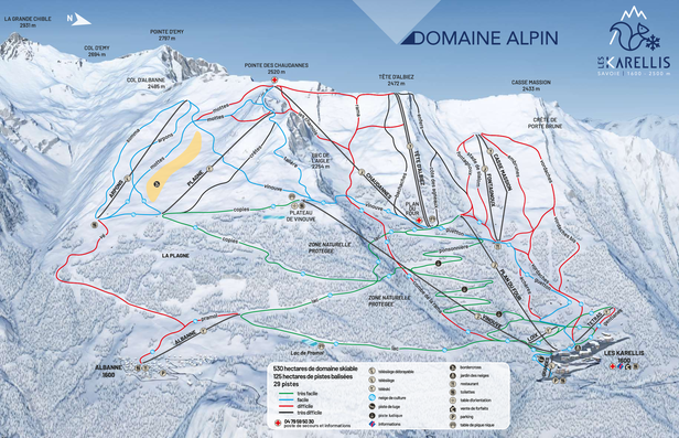 Plan des pistes - Les Karellis