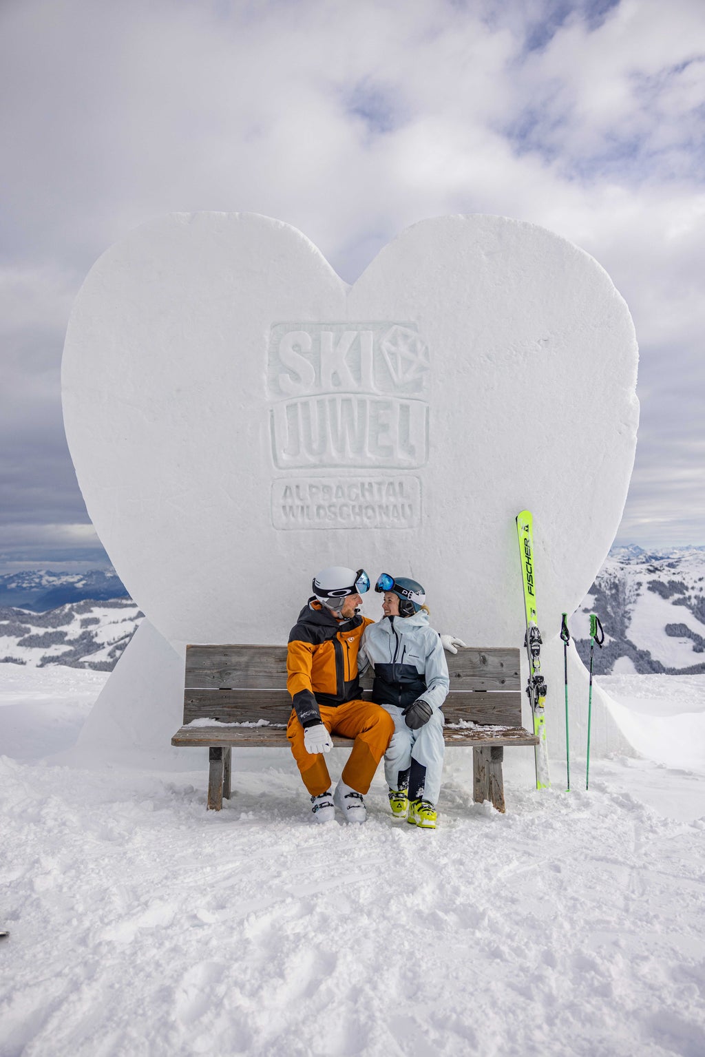 Schneeherz Fotopoint Pause©ski juwel alpbachtal wildschoenau Alpbachtal Tourismus shootandstyle.com Alpbach