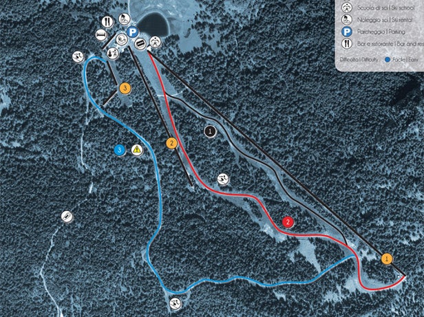 Colle di Joux Mapa zjazdoviek