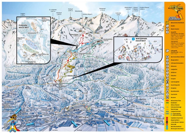 Imst Mapa zjazdoviek