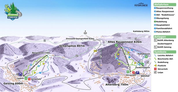 Pistenplan Altenberg