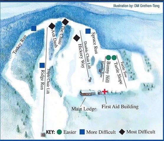 Maple Ski Ridge Mappa piste