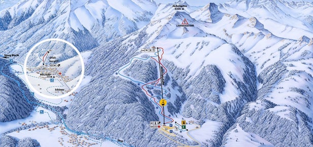 Jöchelspitze - Lechtal Mapa zjazdoviek