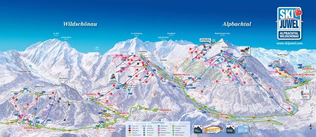 Ski Juwel Alpbachtal Wildschönau Mappa piste