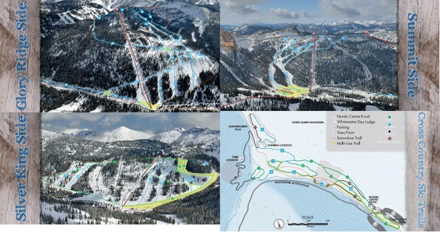 Whitewater Ski Resort Mapa zjazdoviek