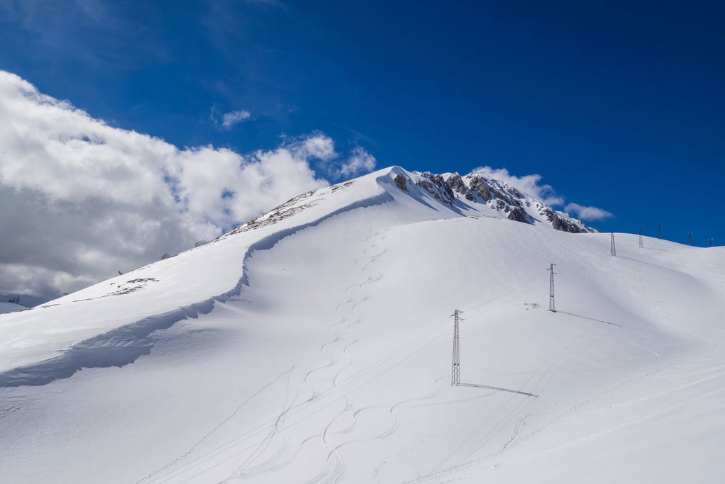 Rieti (Italy) - The summit of Monte Terminillo with snow. 2216 meters, Terminillo Mount is named the Mountain of Rome, located in Apennine range, central Italy