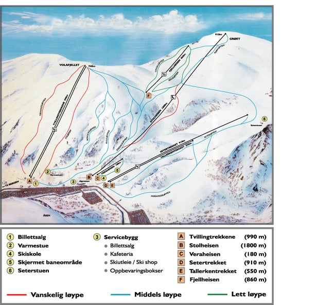 Eikedalen Piste Map