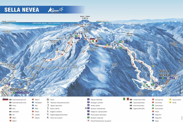 Pistenplan Sella Nevea - Kanin