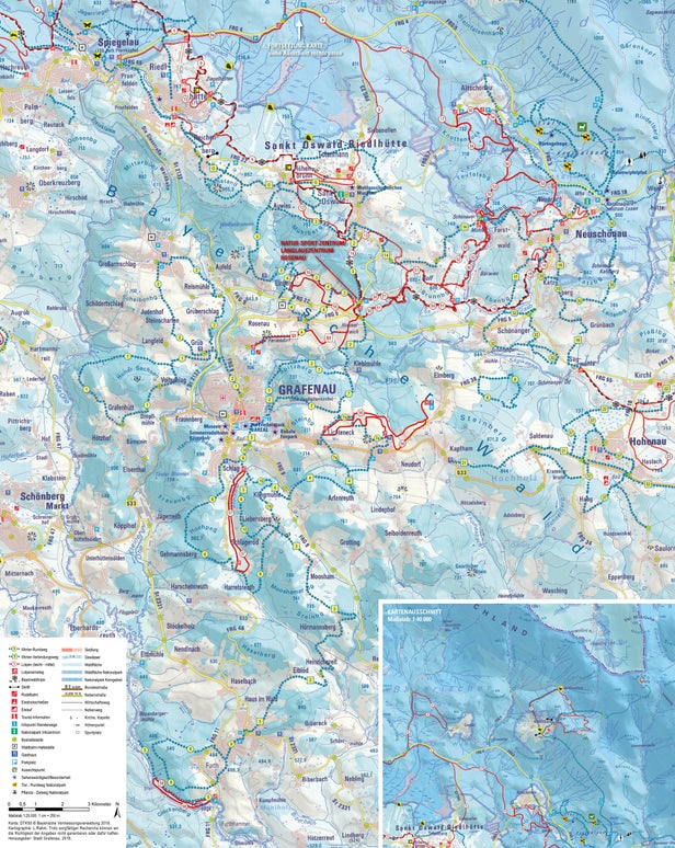 Grafenau – mapa tras narciarskich