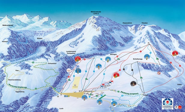 Schetteregg Mapa sjezdovek