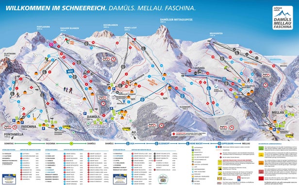 Damüls Piste Map