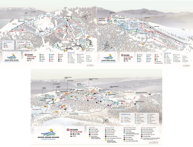 Savoie Grand Revard Mapa zjazdoviek