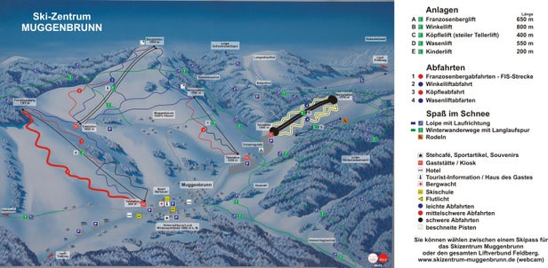 Muggenbrunn – mapa tras narciarskich