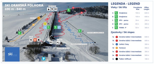 Pistenplan Oravská Polhora