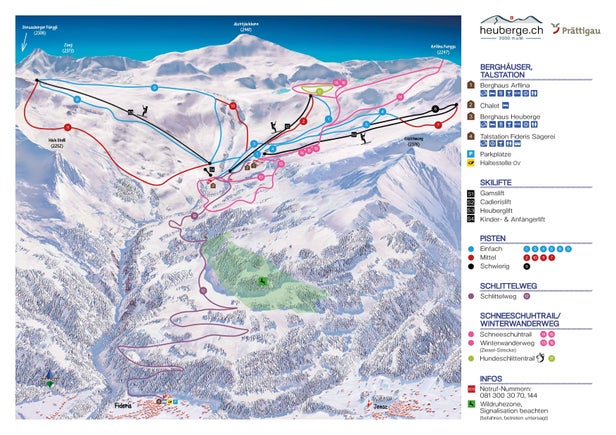 Pistenplan Fideriser Heuberge