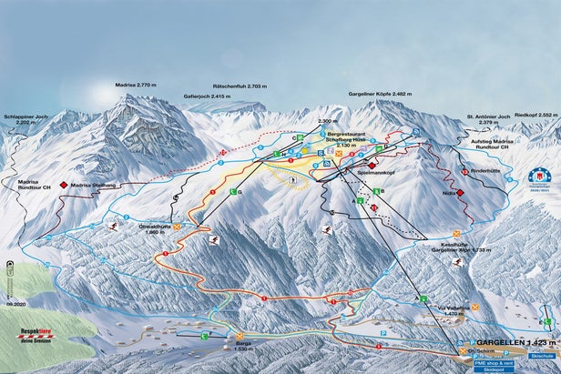 Gargellen Piste Map