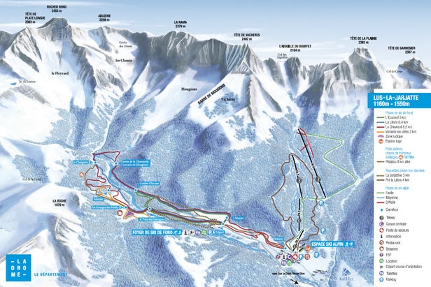 Lus la Jarjatte Piste Map