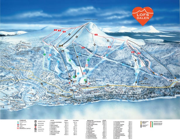 Lofsdalen Mapa sjezdovek