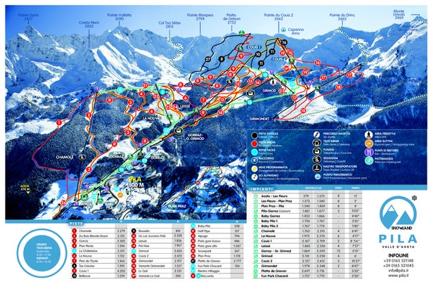 Pila Piste Map