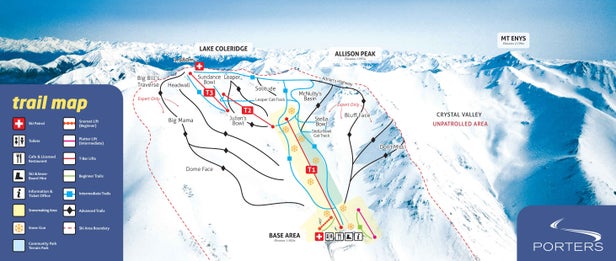 Porters Mapa zjazdoviek