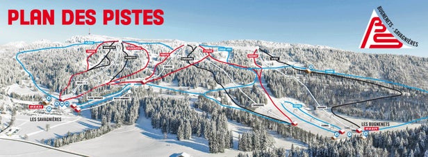 Bugnenets - Savagnières Mapa zjazdoviek