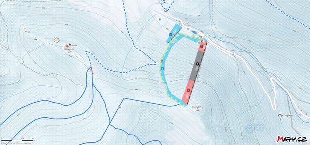 Přemyslov Mapa sjezdovek