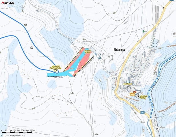 Branná Mapa zjazdoviek