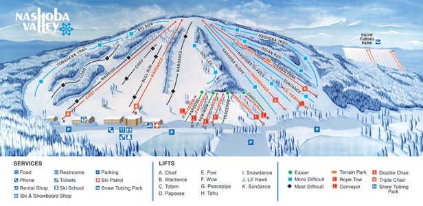 Plan des pistes - Nashoba Valley