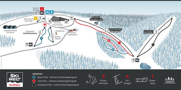 Pistenplan Schöneck Skiwelt