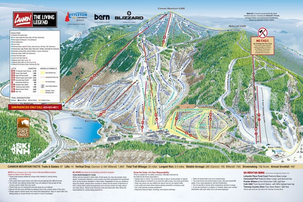 Pistenplan Cannon Mountain