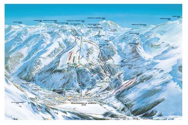 Pralognan la Vanoise Piste Map