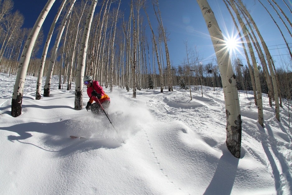 Powder skiing at Powderhorn