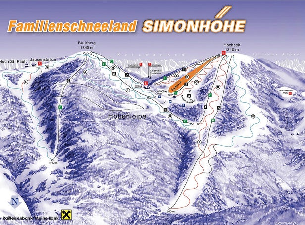 Simonhöhe Mapa zjazdoviek