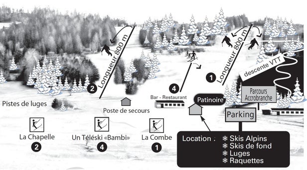 La Combe Saint Pierre Piste Map