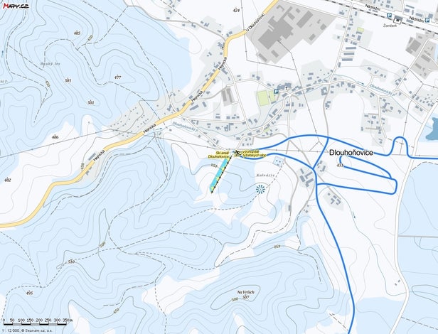 Dlouhoňovice Mapa sjezdovek