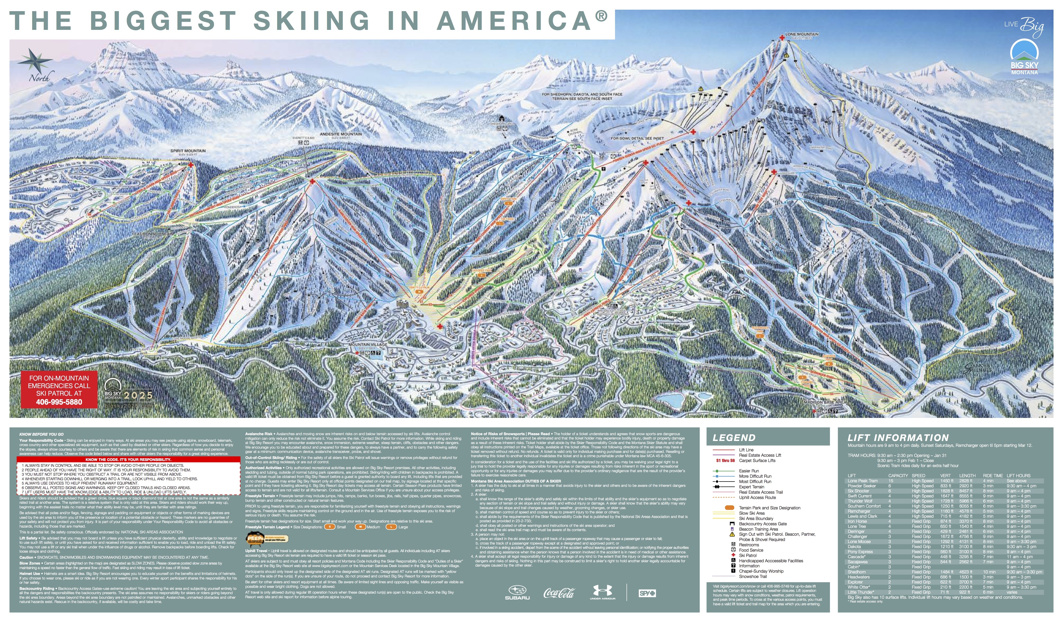 Big Sky Trail Map OnTheSnow - Big Sky Resort