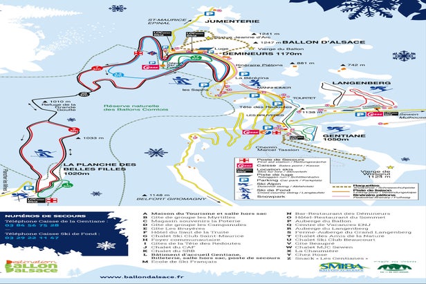 Le Ballon d'Alsace Piste Map