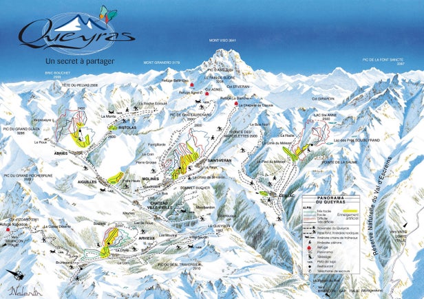 Ristolas en Queyras – mapa tras narciarskich