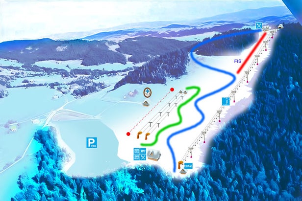 Limanowa ski Piste Map