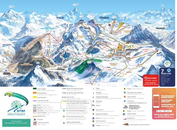 Plan des pistes - Montgenèvre