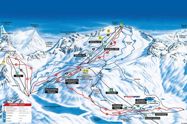 Pistenplan Mölltaler Gletscher