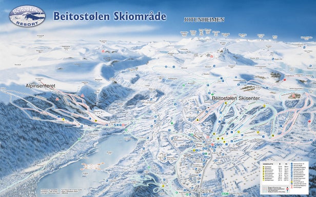 Beitostølen Mapa zjazdoviek