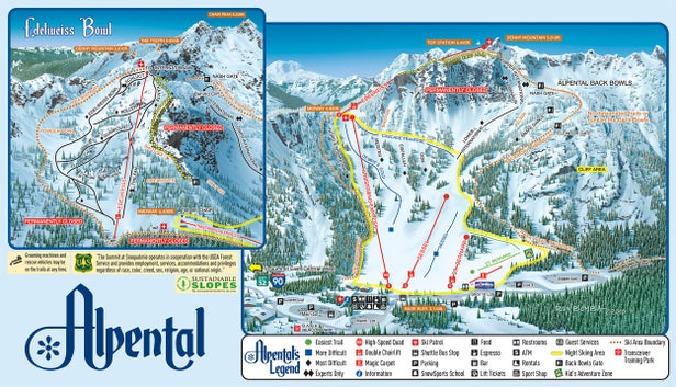 Pistenplan Alpental