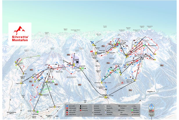 Silvretta Montafon - Hochjoch - Nova Mapa sjezdovek