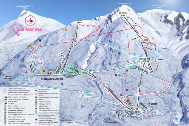 Plan des pistes - La Norma