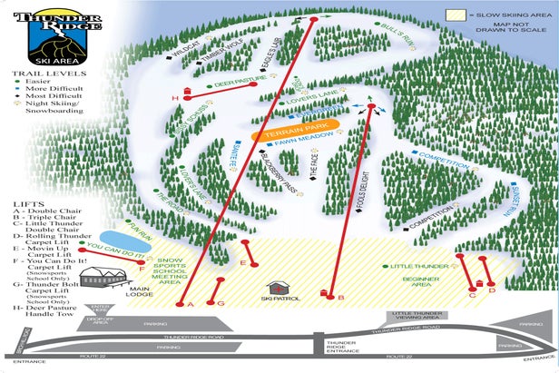 Plan des pistes - Thunder Ridge