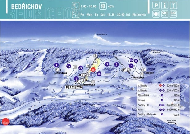 Plan des pistes - Bedrichov